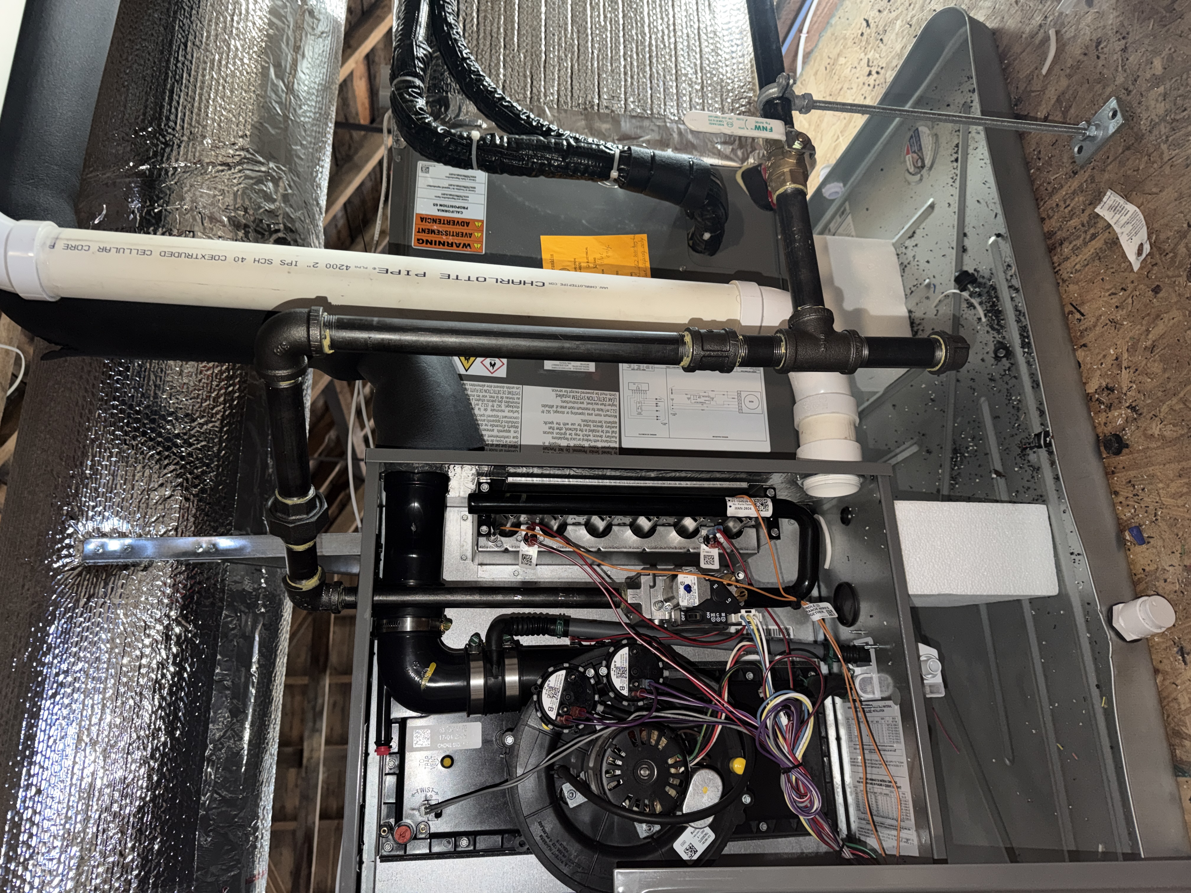 Precision gas and vent piping